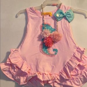2 pcs kids Girls Skirt  Set